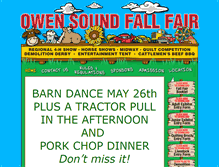 Tablet Screenshot of owensoundfallfair.com